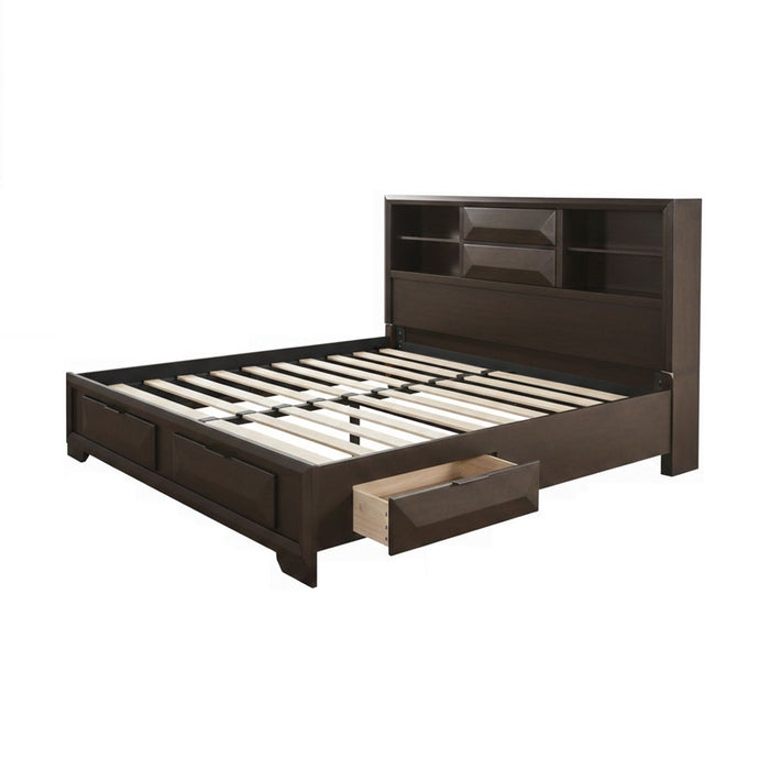 3 Piece Set Bed With Storage And 2 Nightstands