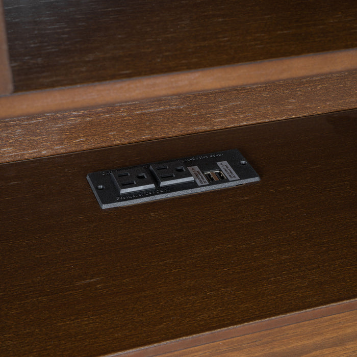 Platform Bed With Multi Storage Headboard, USB And Drawers