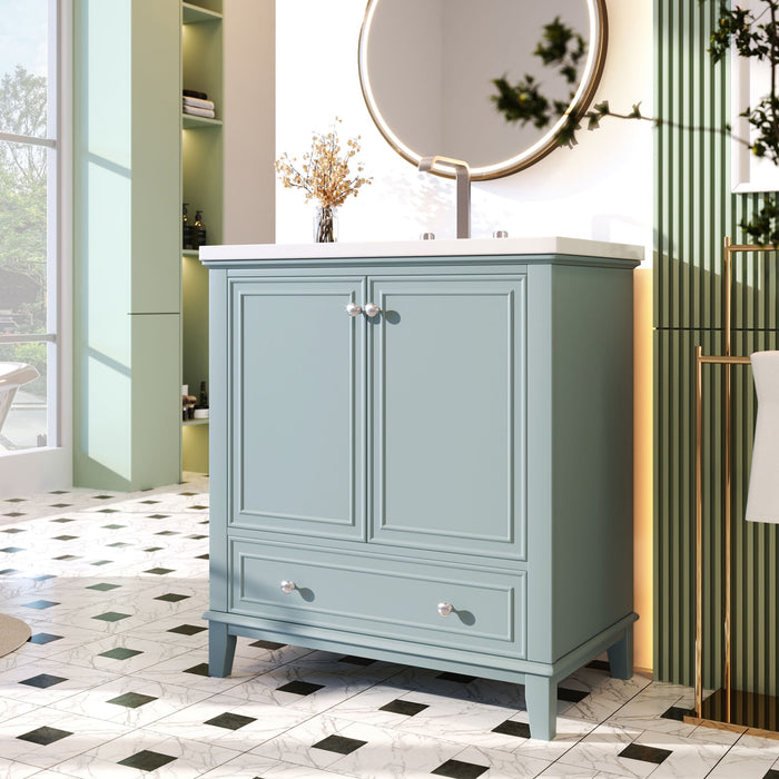 Modern Bathroom Vanity With Sink Combo, Multi Functional Cabinet With Doors And Drawer