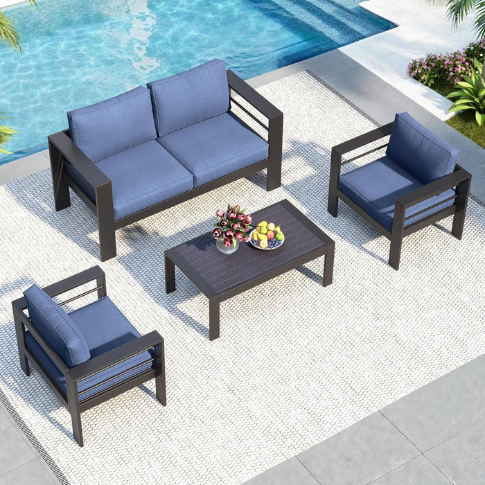 Outdoor Patio Set, All-Weather, Thick Cushions
