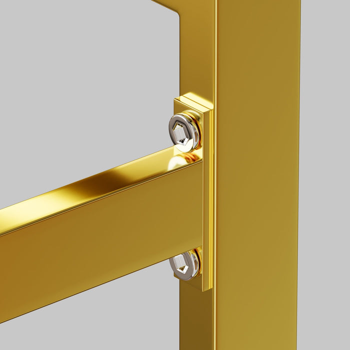 Modern Minimalist Rectangular Dining Table With Tempered Glass Top