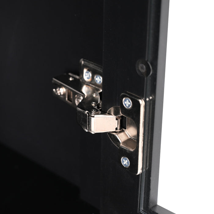 Freestanding Tall Bathroom Cabinet With Adjustable Shelves, Drawers, Soft Close Glass Doors