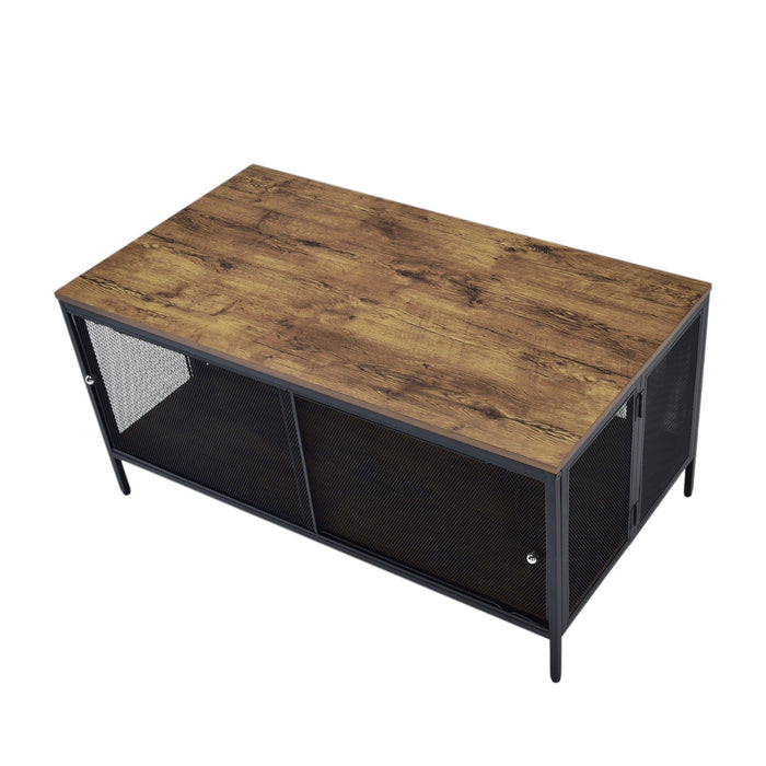 Winam - Coffee Table - Antique Oak / Black