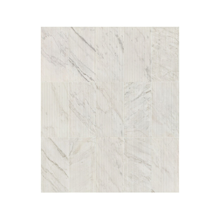 Snow Mountain Ol Textured Marble Tiles For Wall Decoration - White / Natural