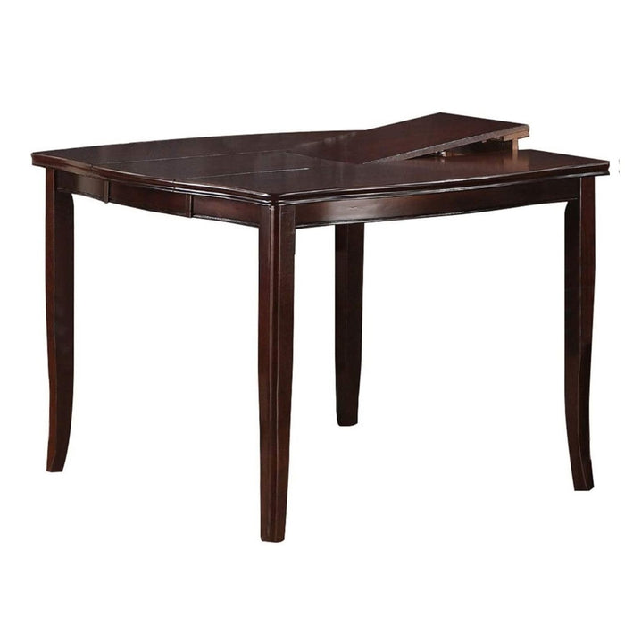 7 Piece Counter Height Dining Set With Butterfly Leaf Table And Chairs - Brown / Espresso