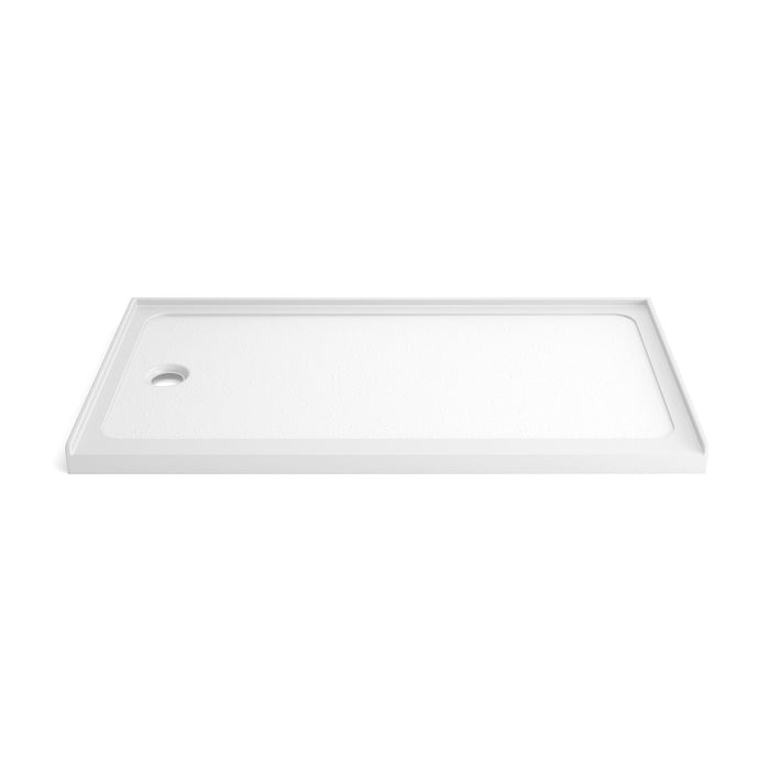 Shower Base Drain With Single Threshold Design
