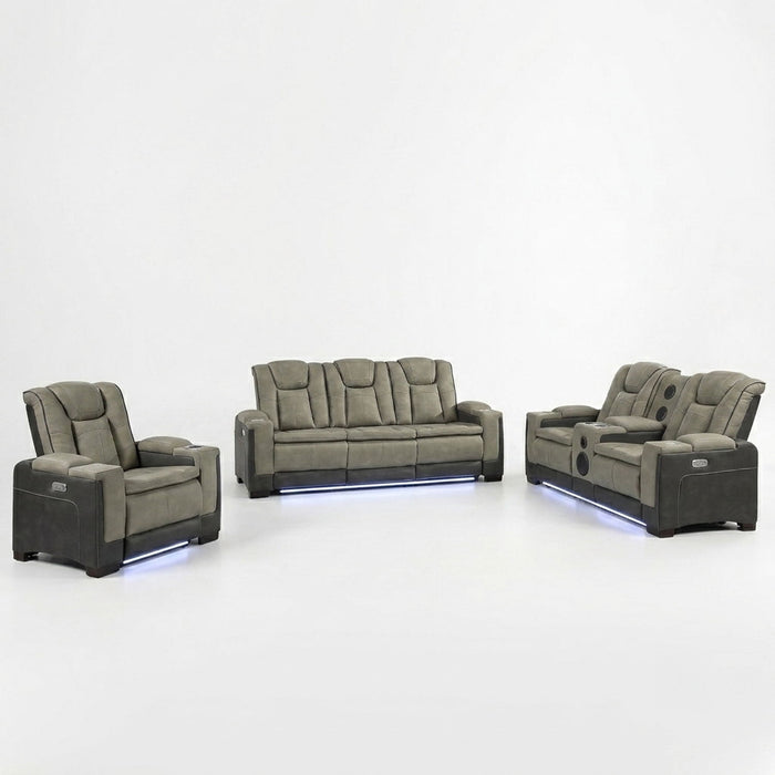 Bruno - Power Reclining Living Room Set With LED Lighting
