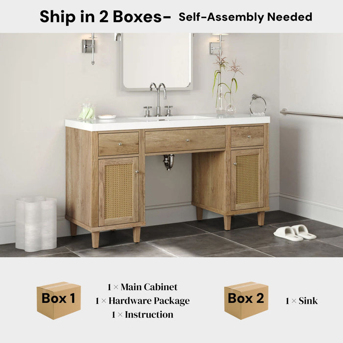 Bathroom Vanity With Sink, Spacious Storage Cabinet
