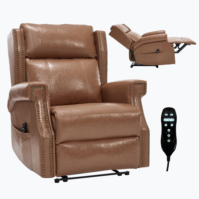 Manual Recliner Chair With Heavy Duty Motion Mechanism, 8 Vibrating Nodes And 3 Massage Modes For Living Room