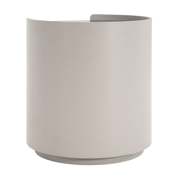 Italian Retro Double Storage Round Side Table - Gray Brown