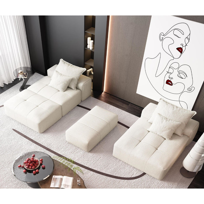 Modern Oversized Diy Combination Modular Sectional Sofa With Pillows