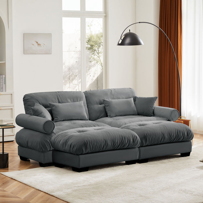 Super Comfort Oversized Modular Sectional Sofa With Movable Ottoman