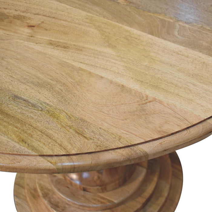 Round Turned Dining Table - Oak