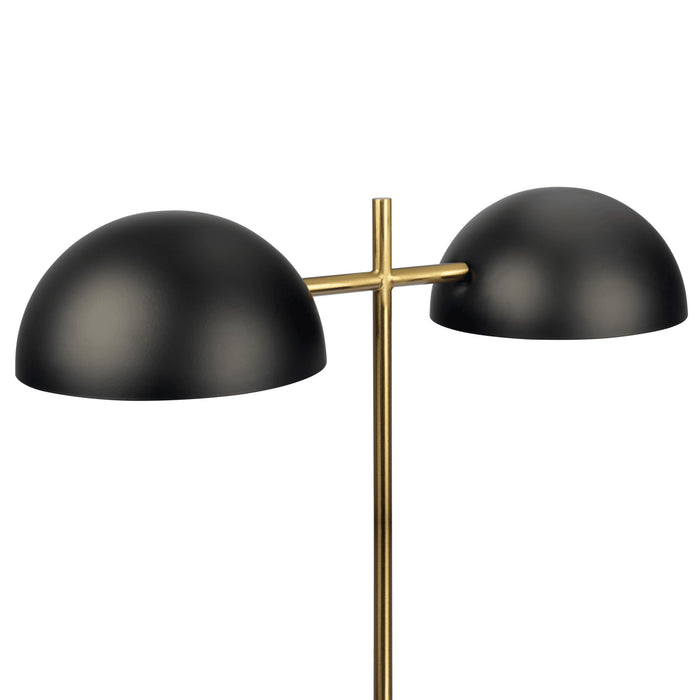 Nova - Hydro Table Lamp With On / Off Switch Double Lamp - Black / Gold / Marble