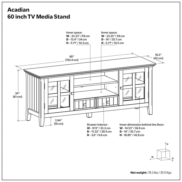 Acadian - TV Media Stand