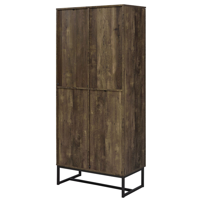 Gunderson - 8 Shelf Accent Cabinet - Oak