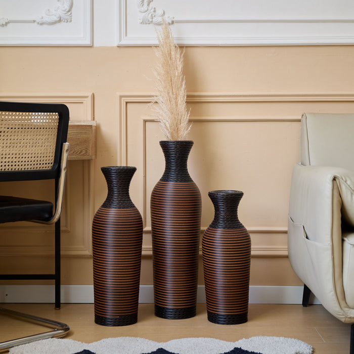 Classic And Neat Floor Vase, High Independent Flower Stand (Set of 3)