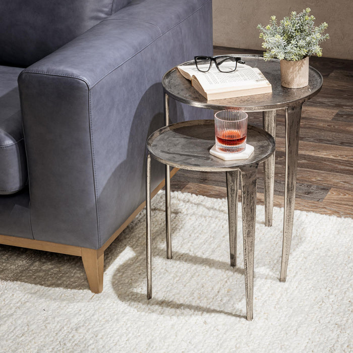 Elinor - Nesting Accent Tables (Set of 2) - Nickle