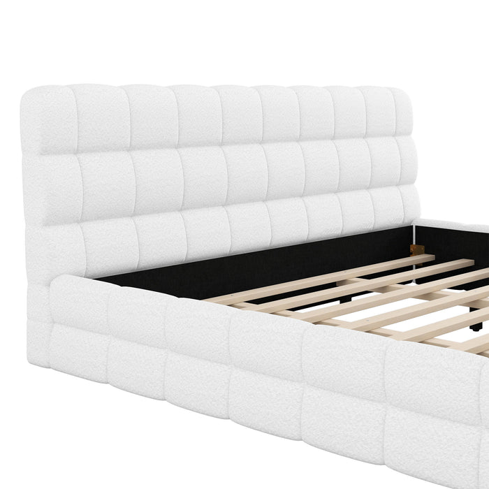 Upholstered Platform Bed With Headboard