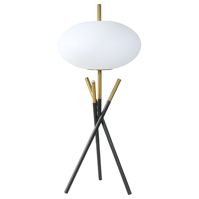 Clarendon - Orb Shade Tripod Table Lamp Desk & Bedside Lamp - Black
