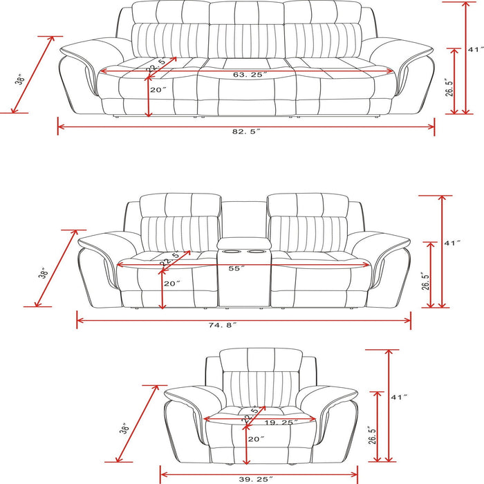 Steban - Transitional Style Living Room Set