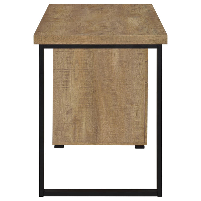 Trowbridge - 3 Drawer Office Desk - Mango Color