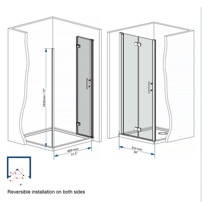 Bifold Shower Door