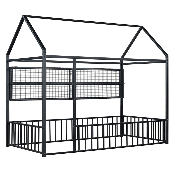 House Frame With Fence And Shelves