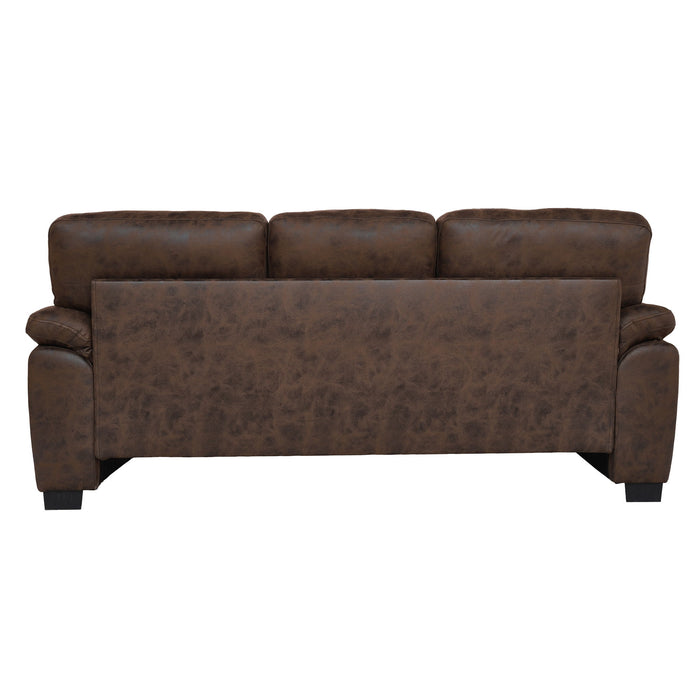3 Seater Sofa With Padded Armrests And Triangular Leg