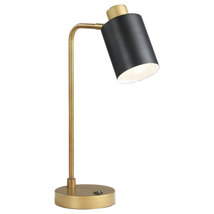 Dharma - Adjustable Table Lamp With Shade - Antique Brass