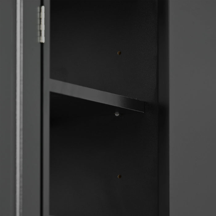 Sleek And Modern Shoe Cabinet With Adjustable Shelves, Space Saving Design