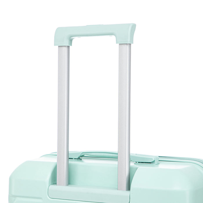 Hard Shell Luggage With Scratch Resistant Surface, 4 Wheels, Combination Lock & Side Hooks