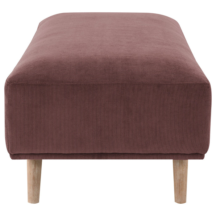 Amani - Upholstered Ottoman - Wine Red