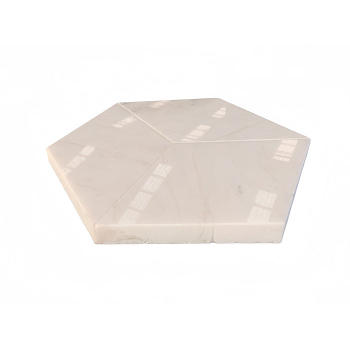 Hexagon Natural Marble Polished Tile For Wall And Floor (Set of 12)