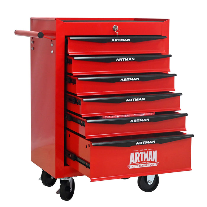 Rolling Metal Tool Chest With Drawers, Steel Storage Cabinet With Ball Bearing Slides