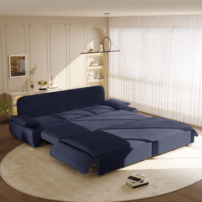 King Size Pull Out Sofa Bed, 3 In 1 Convertible Multifunctional