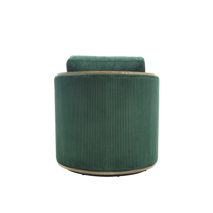 Corduroy Barrel Chair, 360 Degree Swivel