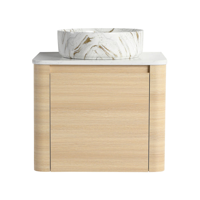 Mounted Bathroom Vanity & Art Sink, Soft Close Door