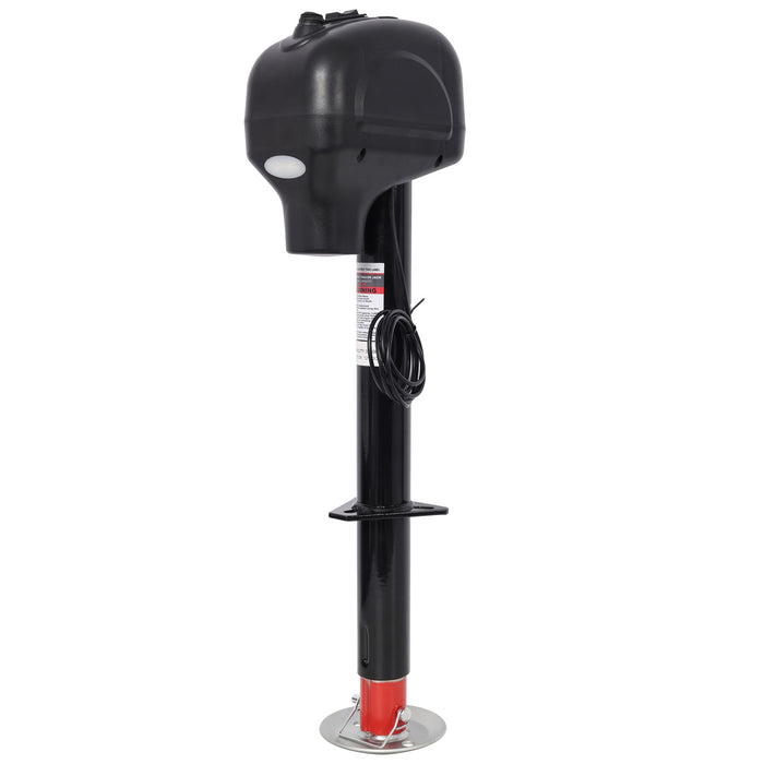 Electric Power Tongue Jack 3500Lbs Capacity With Waterproof Cover For RV Trailer & Camper, 12V Dc - Black