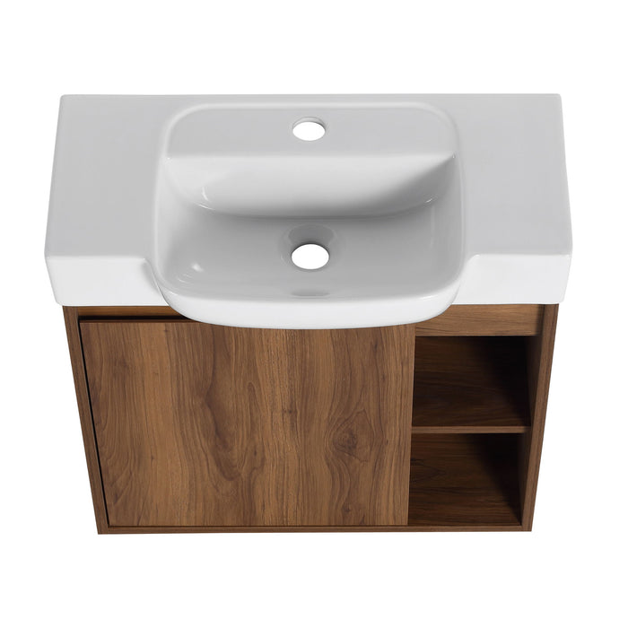 Wall Mounted Bathroom Vanity With Sink & Soft Close Door