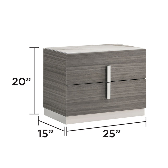 Altima - 2 Drawer Nightstand - Gray