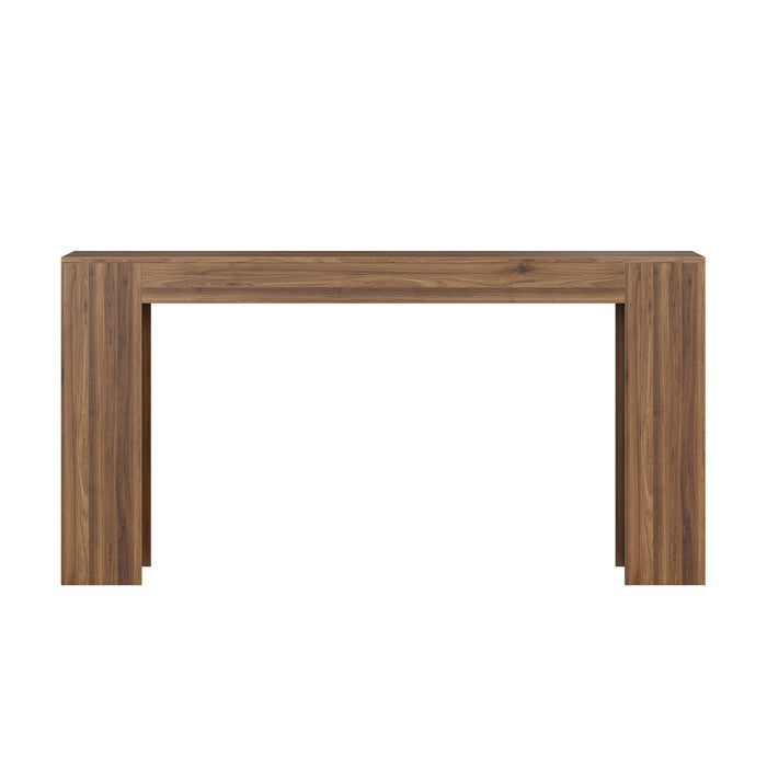 Farmhouse Style Extra Long Walnut Console Table