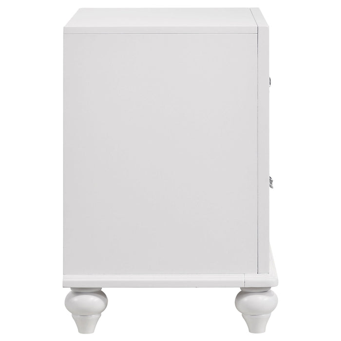 Barzini - 2 Drawer Nightstand Storage - White
