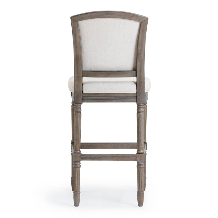 Stool With Upholstered Seat And Back