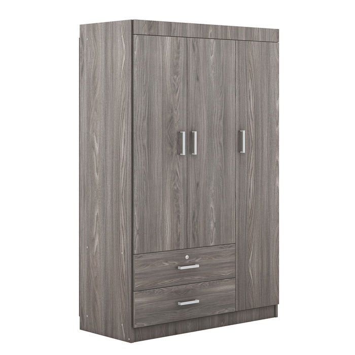 3 Door Wardrobe With 2 Drawers