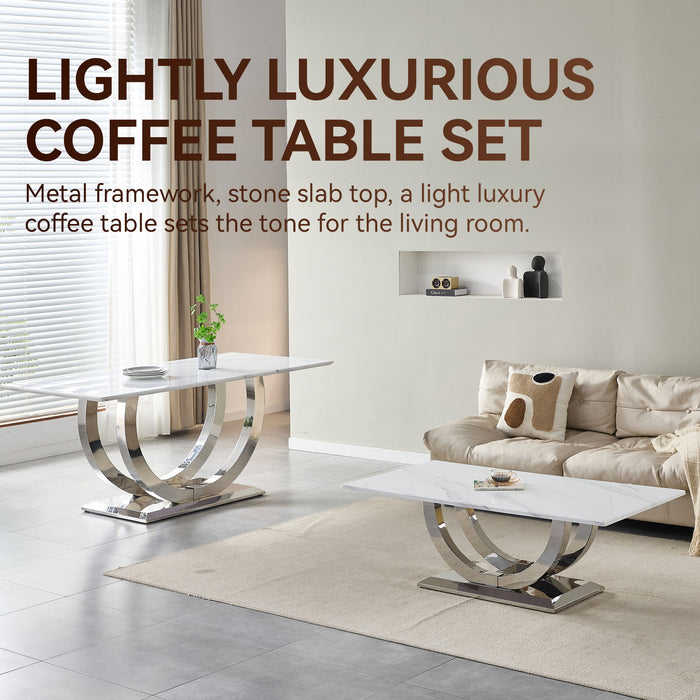 Rectangular Coffee Table With Base