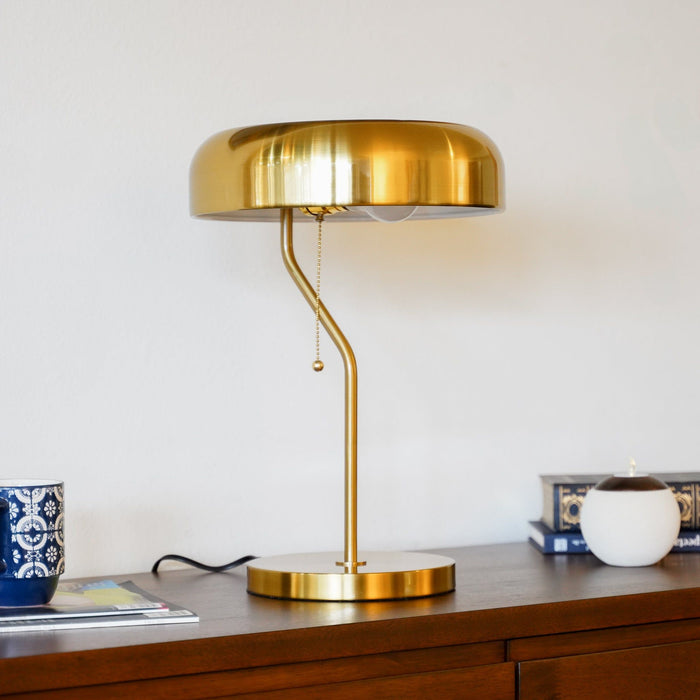Bedside Nightstand Table Lamp - Gold