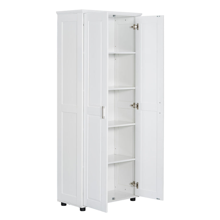 Storage Cabinet With Adjustable Shelves, 2 Doors, Rectangle Design For Bathroom