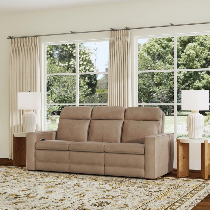 Dutch - Power Reclining Sofa With Console, Power Headrest, & Lumbar