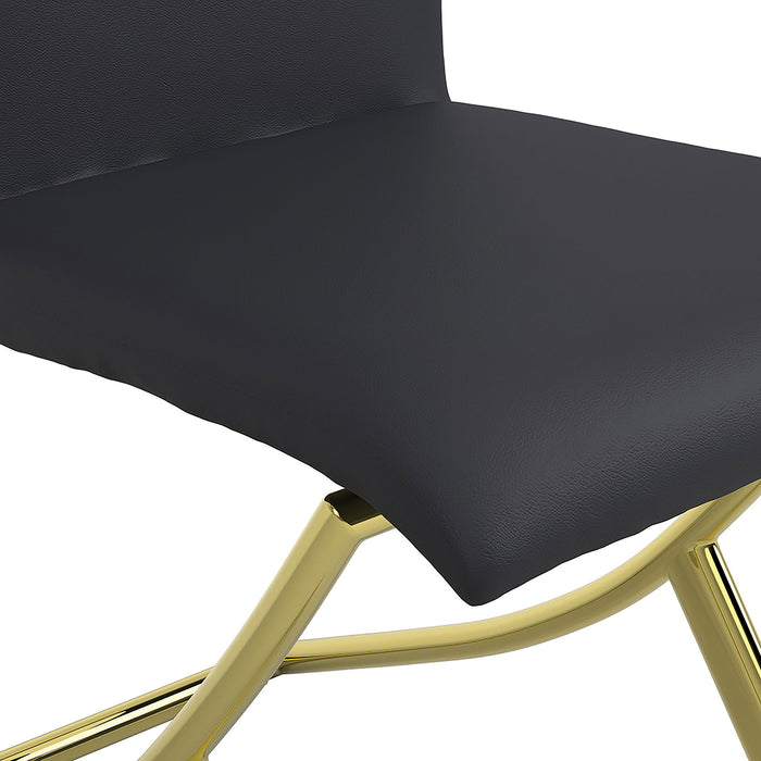 Dining Chairs (Set of 2) - Black / Gold